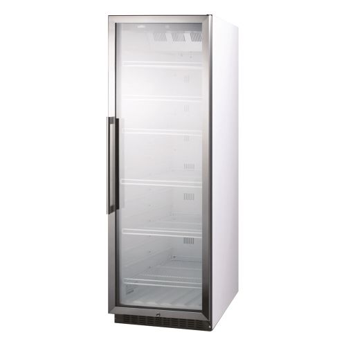 Refrigerador para Bebidas Summit, 12.6 Pies Cúbicos, Descongelamiento Sin Esmerilado, Borde de Acero Inoxidable con Puerta de Vidrio